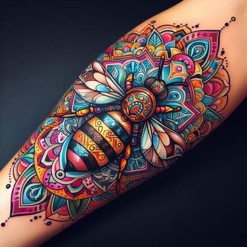 Mandala Bee Tattoo
