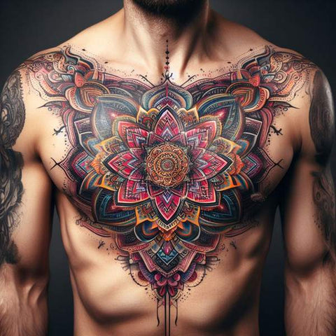 64 Charming Chest Tattoo Ideas For Men 23