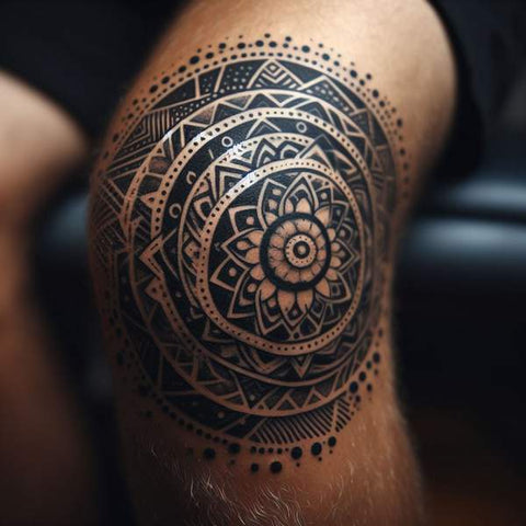 34 Kneecap Tattoo Ideas For Men 8