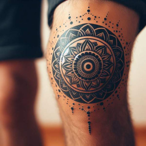 34 Kneecap Tattoo Ideas For Men 9