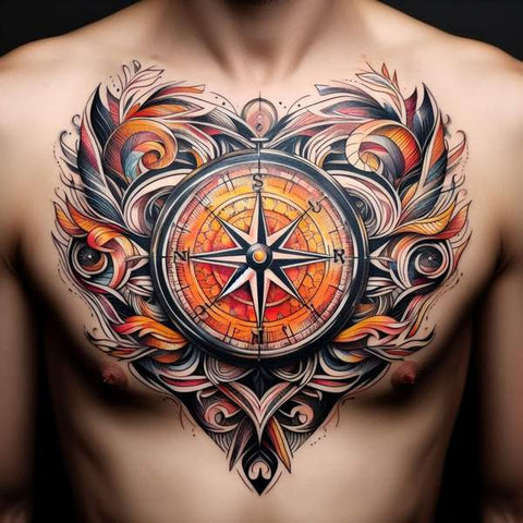 64 Charming Chest Tattoo Ideas For Men 35
