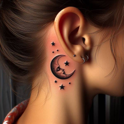 33 Cute Yet Meaningful Tattoos Behind The Ear 11