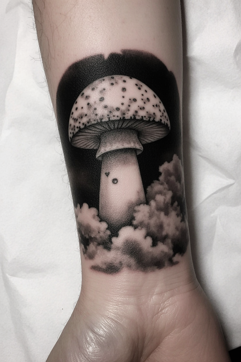 Mushroom Cloud Tattoo 1