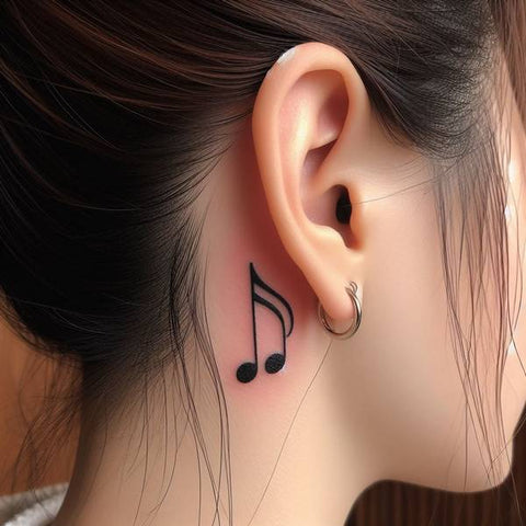 33 Cute Yet Meaningful Tattoos Behind The Ear 10