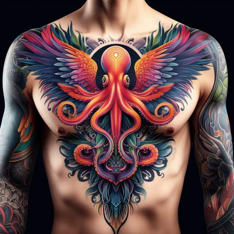 64 Charming Chest Tattoo Ideas For Men 12
