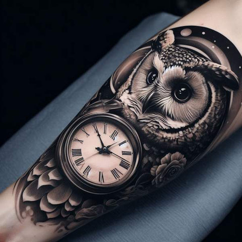 30 Unique Clock Tattoo Ideas with Deep and Multifaceted Meanings 44