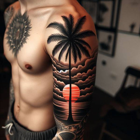 20 Ideas That Complete The World Of Palm Tree Tattoos! 7