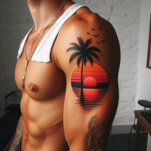 20 Ideas That Complete The World Of Palm Tree Tattoos! 8