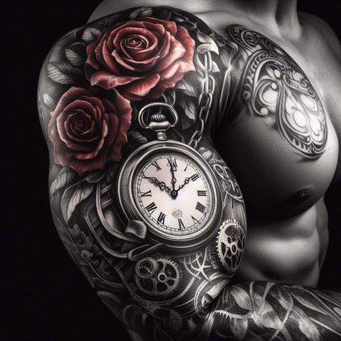 30 Unique Clock Tattoo Ideas with Deep and Multifaceted Meanings 6