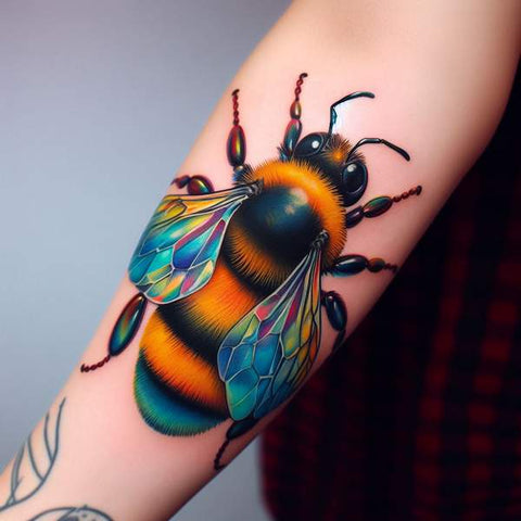 Realistic Bee Tattoo