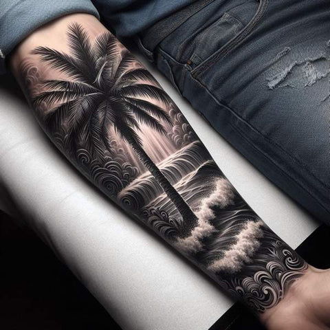 20 Ideas That Complete The World Of Palm Tree Tattoos! 16