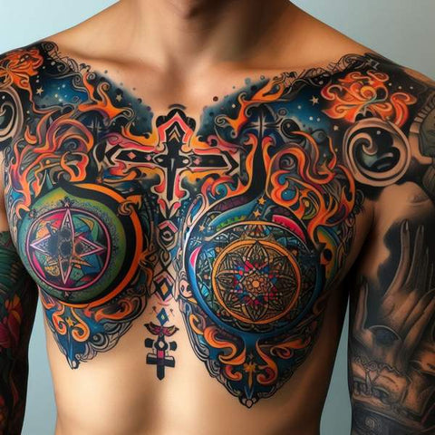 64 Charming Chest Tattoo Ideas For Men 19