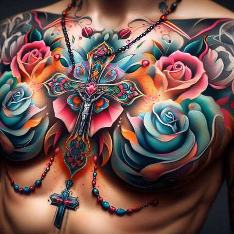 64 Charming Chest Tattoo Ideas For Men 55