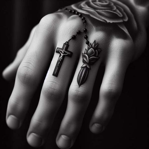 29 Finger Tattoo Designs For Men 1 Rosary Finger Tattoo f3098289 0f84 4bd1 bbf0