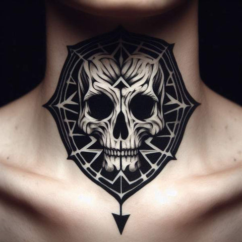 24 Masculine Throat Tattoos For Men 6
