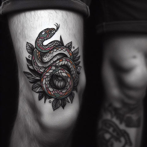 34 Kneecap Tattoo Ideas For Men 23