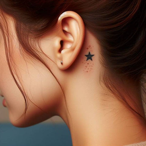 33 Cute Yet Meaningful Tattoos Behind The Ear 5