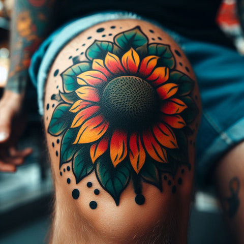 34 Kneecap Tattoo Ideas For Men 27
