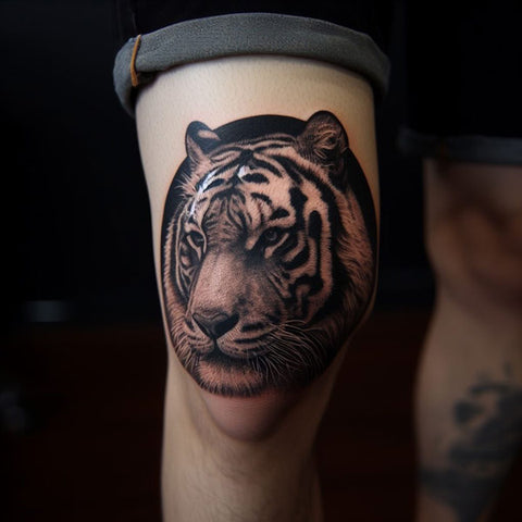 34 Kneecap Tattoo Ideas For Men 16