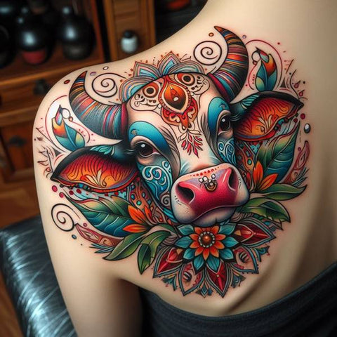 18 Fabulous Cow Tattoo Ideas For You 9