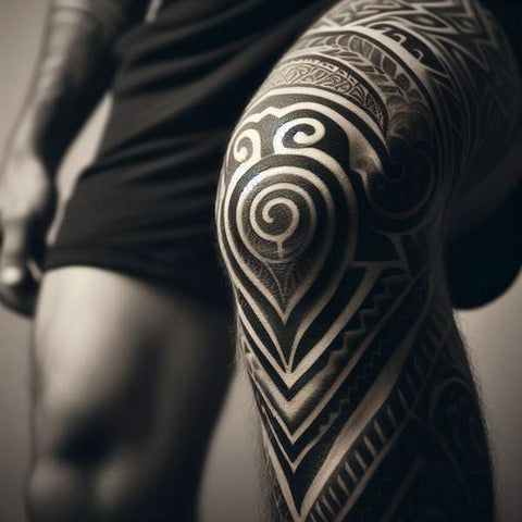 34 Kneecap Tattoo Ideas For Men 2