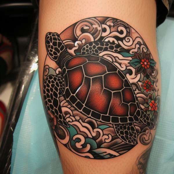 Traditional Sea Turtle Tattoo 25634