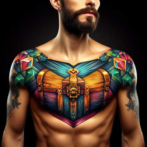 64 Charming Chest Tattoo Ideas For Men 26