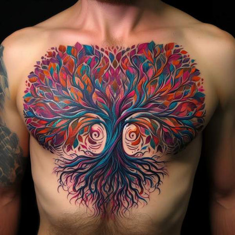 64 Charming Chest Tattoo Ideas For Men 64