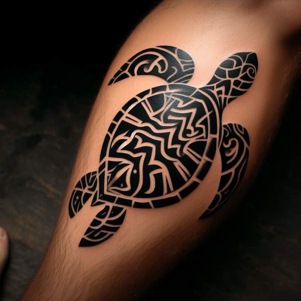 Tribal sea turtle tattoo 228c5