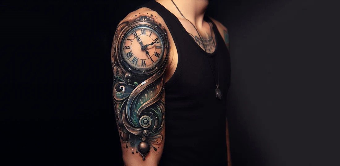 Unique Clock Tattoo Ideas with Deep and Multifaceted Meanings