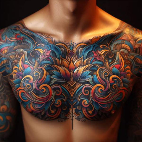 64 Charming Chest Tattoo Ideas For Men 29