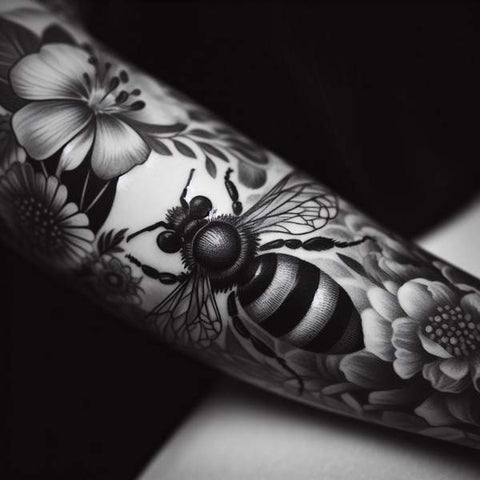 Vintage Bee Tattoo