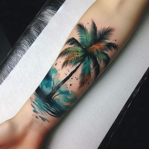 20 Ideas That Complete The World Of Palm Tree Tattoos! 19