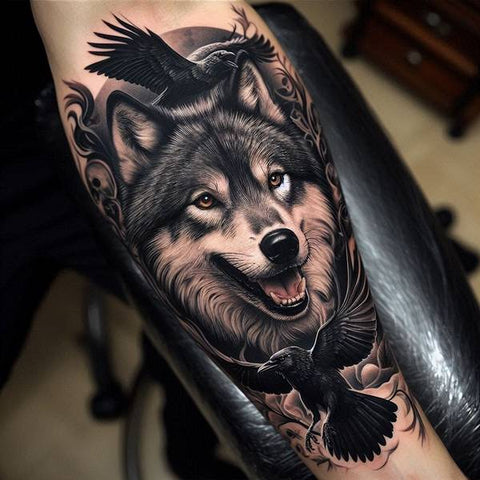 Wolf And Raven Tattoo bbd5964d 8f2a 4575 a793