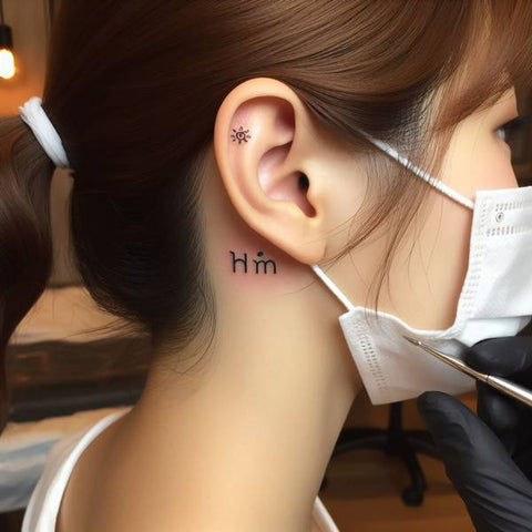 33 Cute Yet Meaningful Tattoos Behind The Ear 15