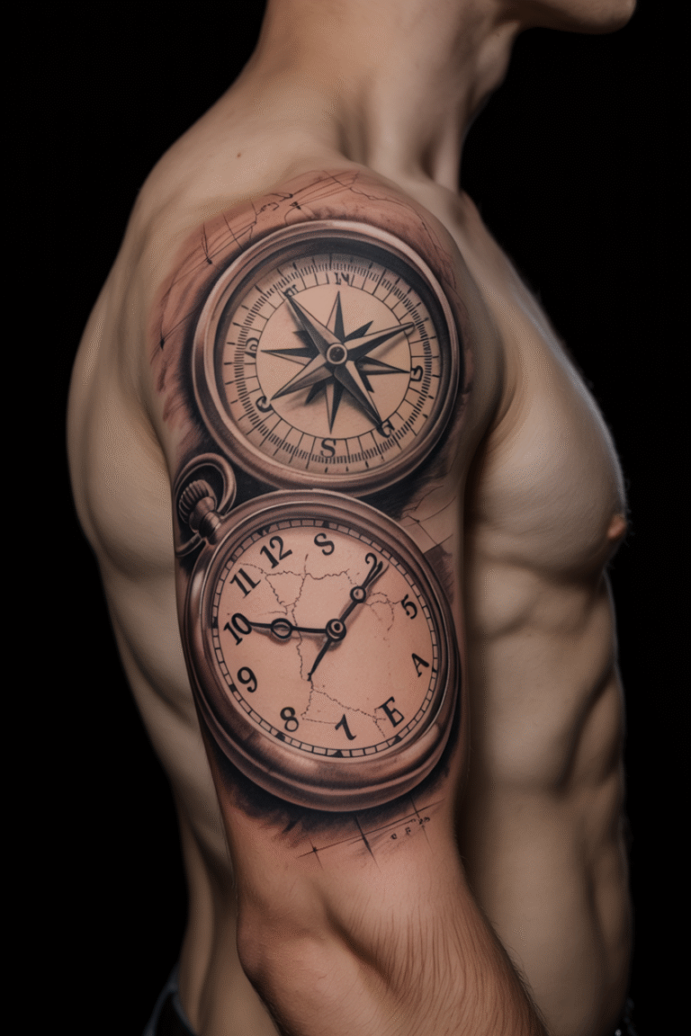 27 Unique Clock Tattoo Ideas with Deep and Multifaceted Meanings
