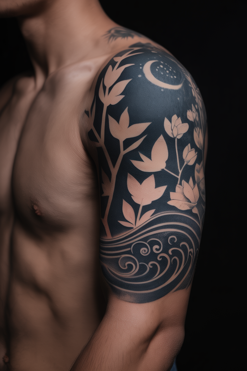 a photograph focusing on a male arm