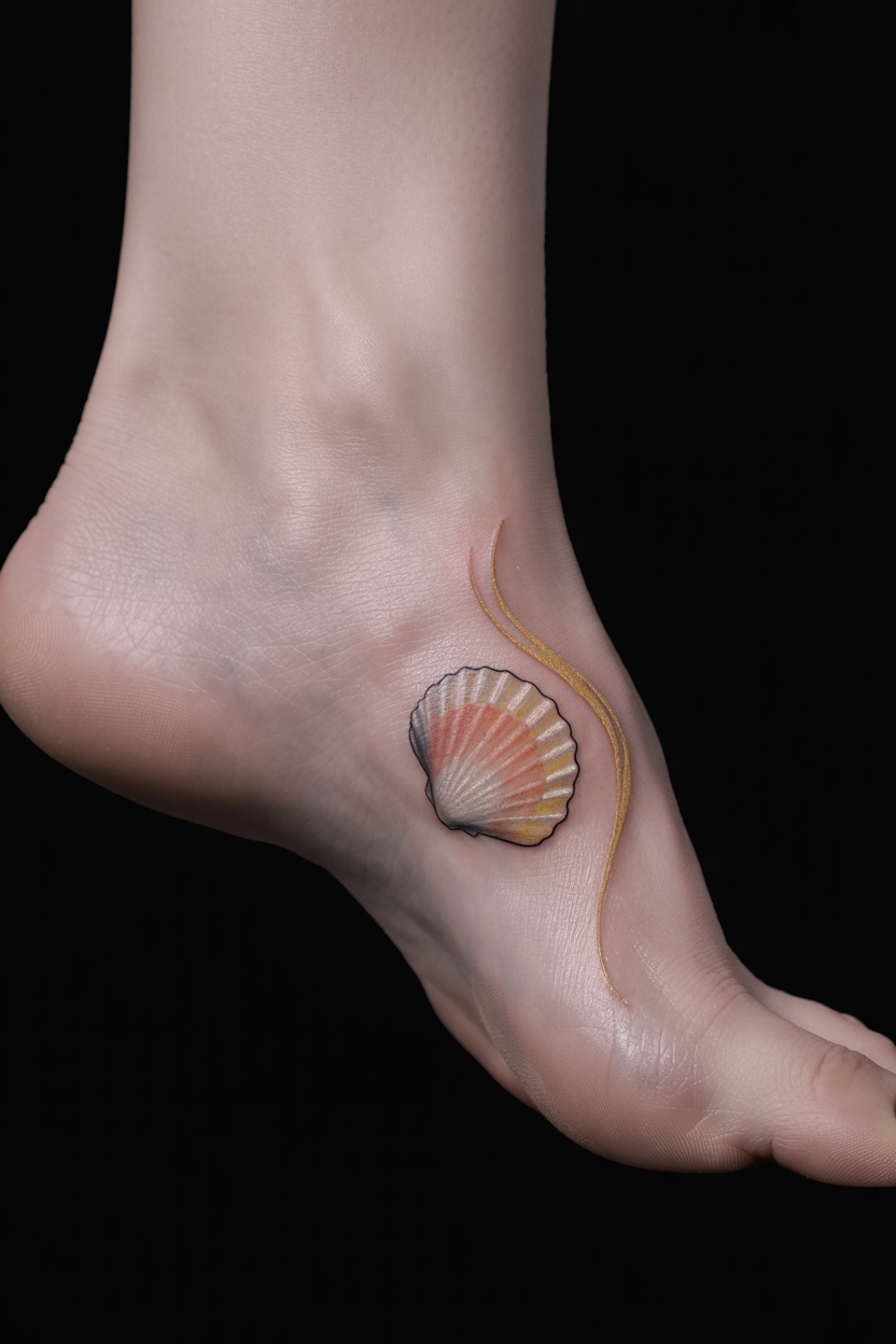 a photograph of a delicate seashell