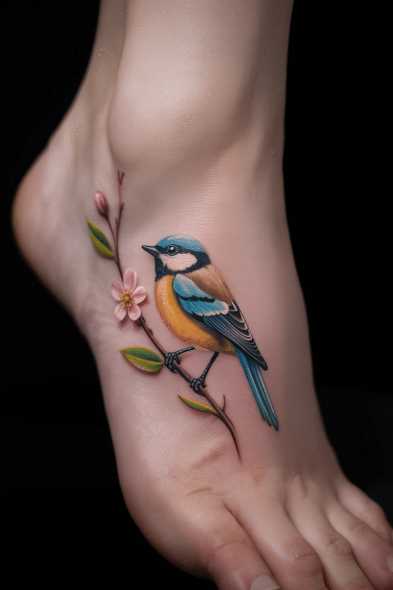 23 Elegant Foot Tattoo Designs For Women To Stay In Groove