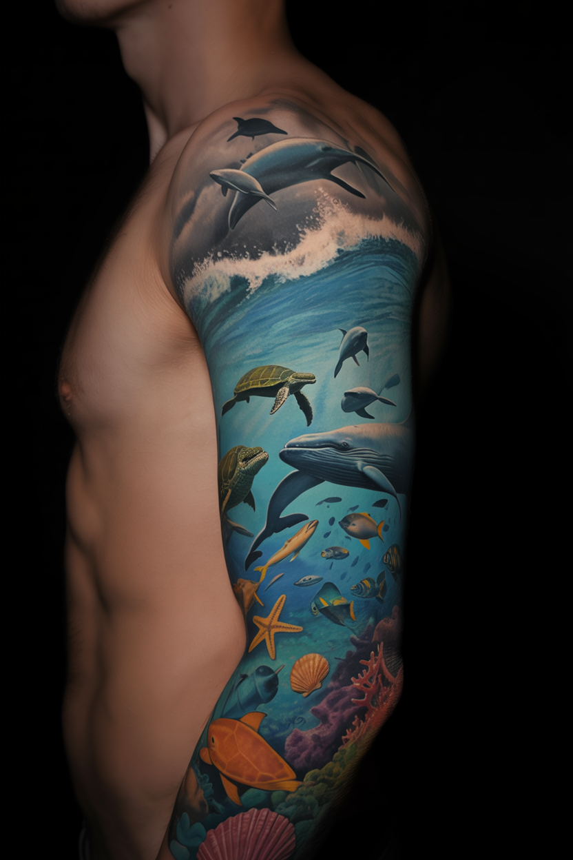 a photograph of a male arm showcasing a