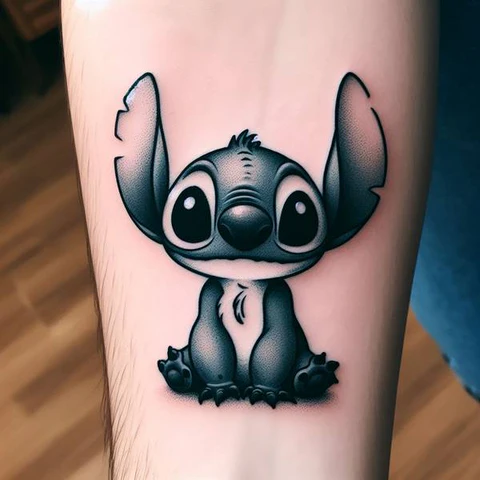 17 Charming Stitch Tattoo Ideas To Stimulate Your Brain! 10 A Blast Of Monochrome2Stylish Black And White Stitch Tattoo