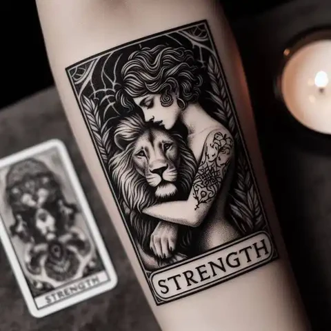 19 Mysterious Designs For Tarot Card Tattoos ideas 1 A Companion That Gives You The Push You Need