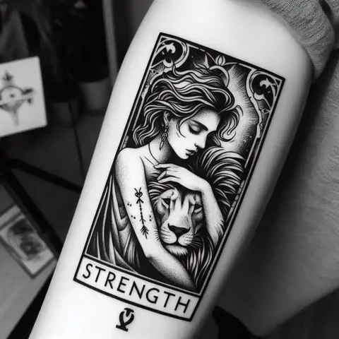 19 Mysterious Designs For Tarot Card Tattoos ideas 3 A Companion That Gives You The Push You Need3
