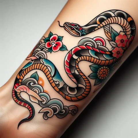 30 Sacred Snake Tattoo Ideas To Highlight Your Exclusivity! 8 A Cultural Appreciation Ornamental Japanese Snake Tattoo2