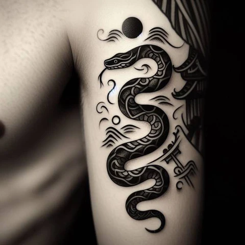 30 Sacred Snake Tattoo Ideas To Highlight Your Exclusivity! 9 A Cultural Appreciation3 Ornamental Japanese Snake Tattoo