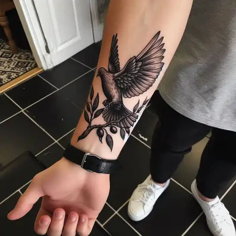 16 Staggering Olive Branch Tattoo Ideas 4 A Double Entendre For Peace2