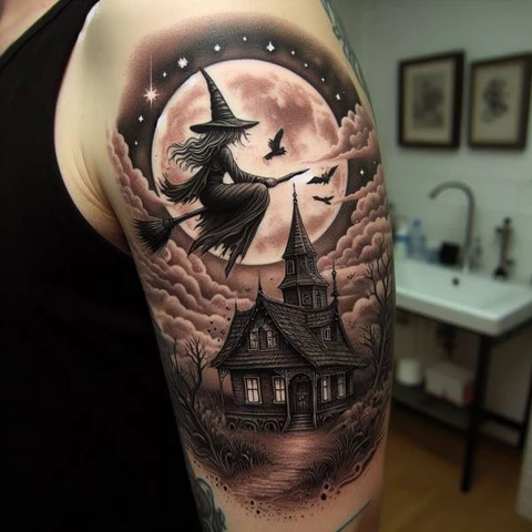 21 Spooky And Sinister Witchy Tattoos ideas 14 A Dungeon For Evil2