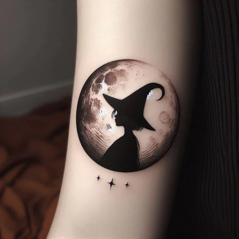 21 Spooky And Sinister Witchy Tattoos ideas 28 A Face Off For The Ages
