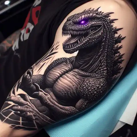A Flash Of Brightness Terrifying Shin Godzilla Tattoo