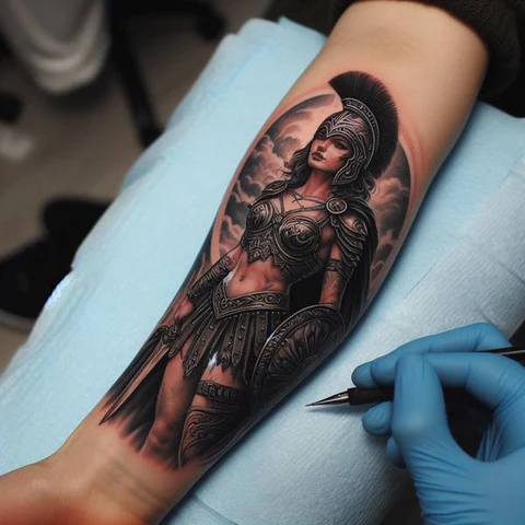 A Glimpse Of Feminism Subtle Female Warrior Tattoo